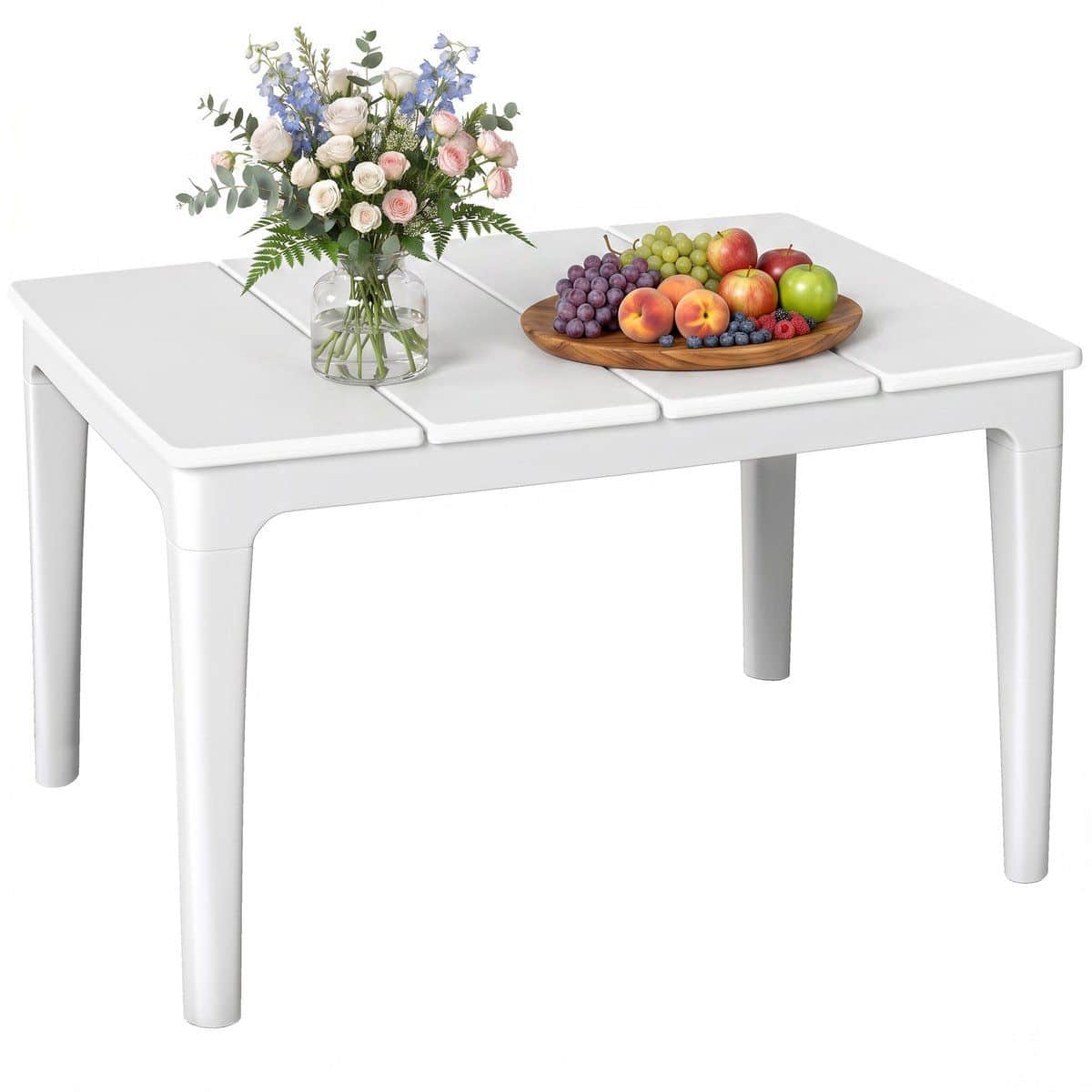 bijzettafel 70 x 53 cm, weerbestendige tuintafel van kunststof