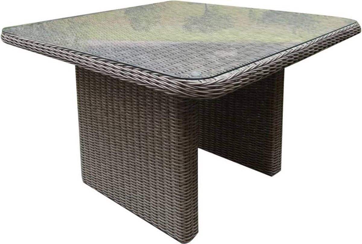 bilbao lounge diningtafel 110x110xh70 cm grijs