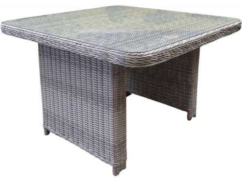 Bilbao tafel 110x110xH70 cm wit grijs