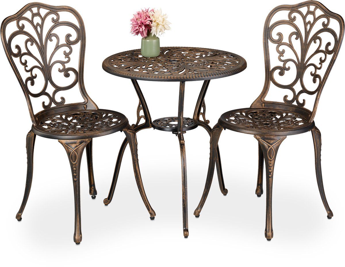 bistroset 2 persoons bistrotafel en 2 stoelen met