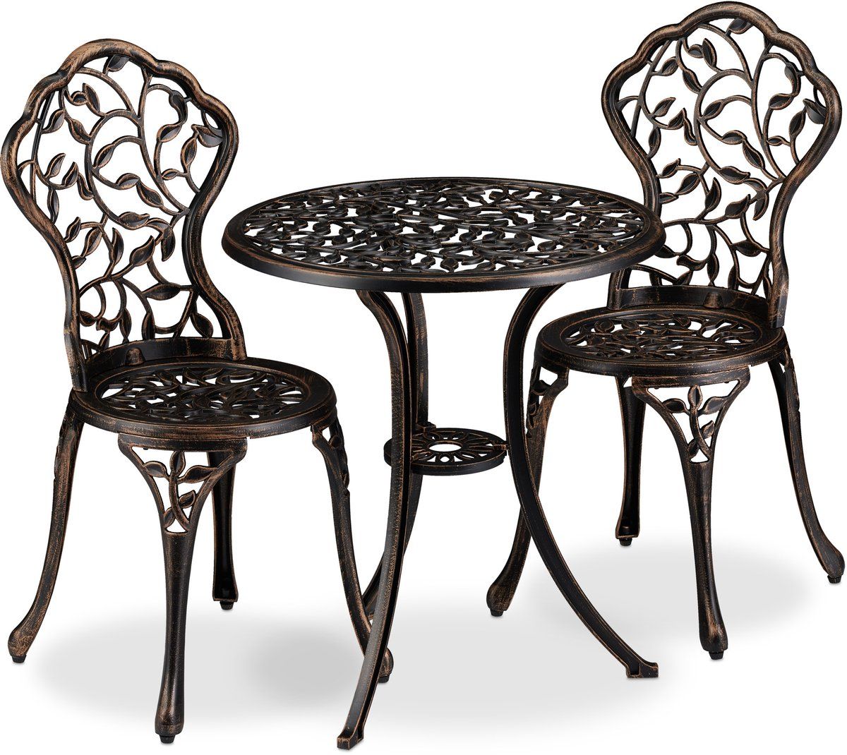 bistroset 3 delig balkontafel met 2 stoelen aluminium
