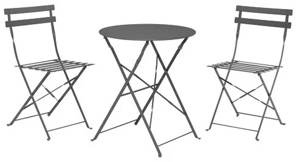 bistroset 3 delig mat zwart