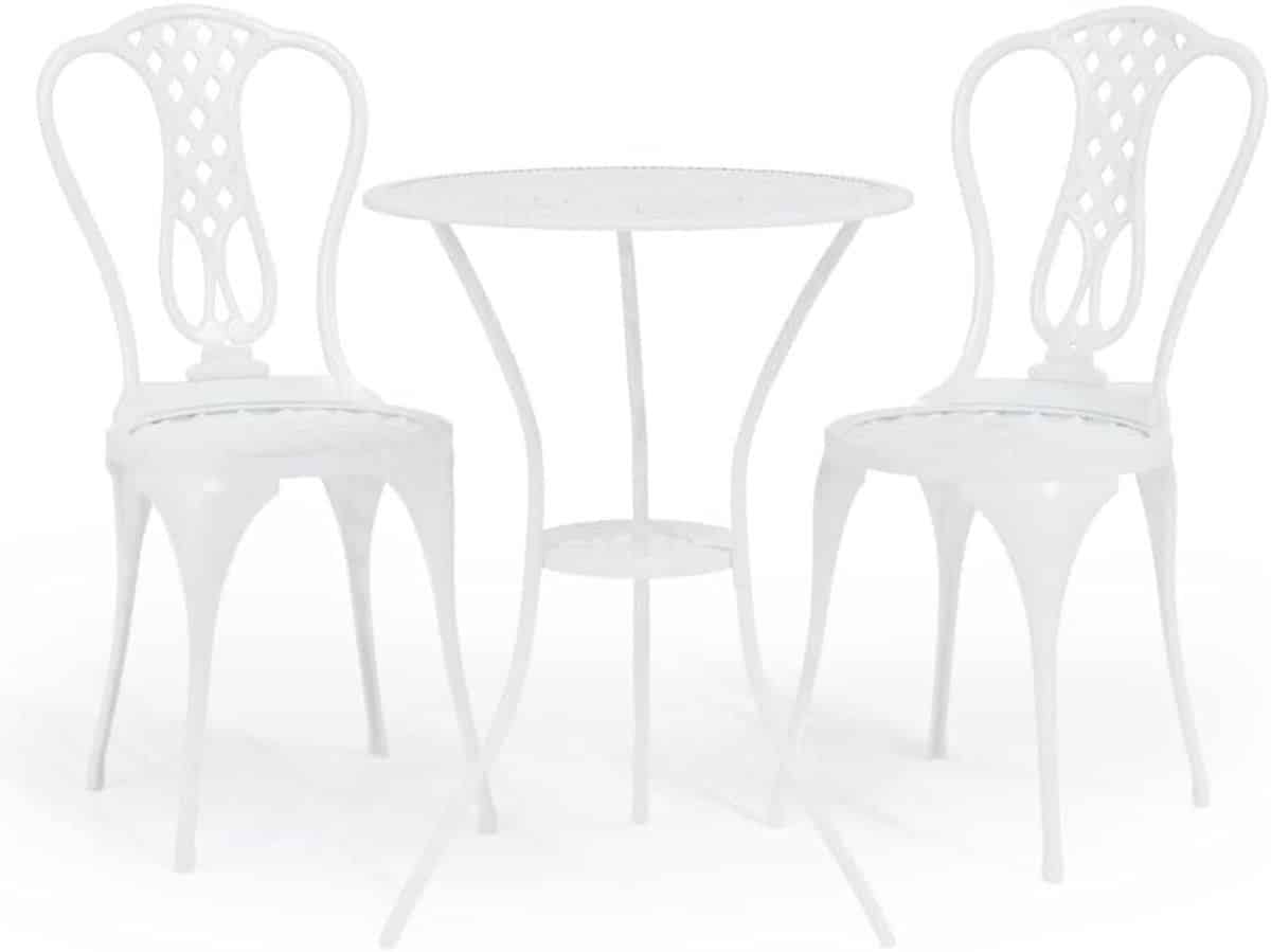 bistroset 3 delig tuinmeubel set buiten zitten gegoten