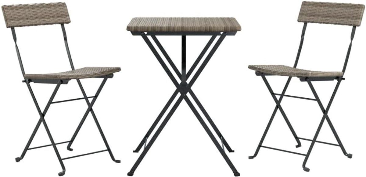 bistroset 3 delig tuintafel stoelen buiten dineren inklapbaar