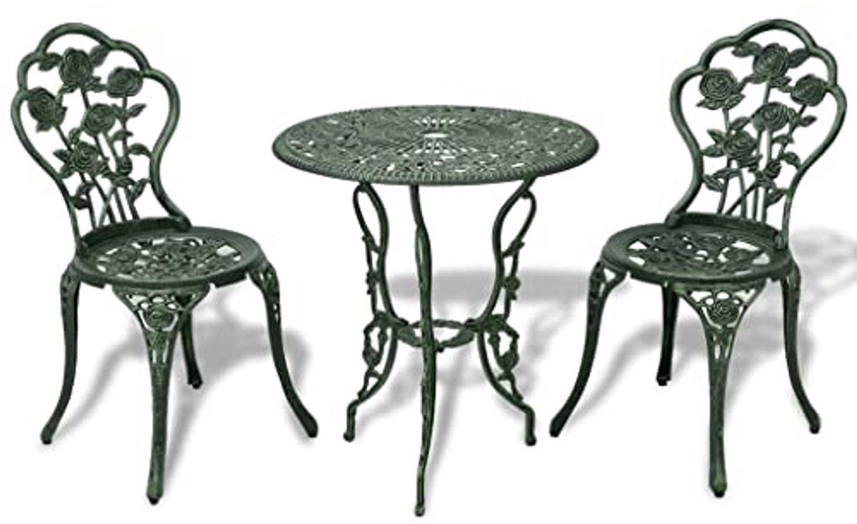 bistroset 3 delig van gietaluminium luxe tuinmeubel set voor balkon