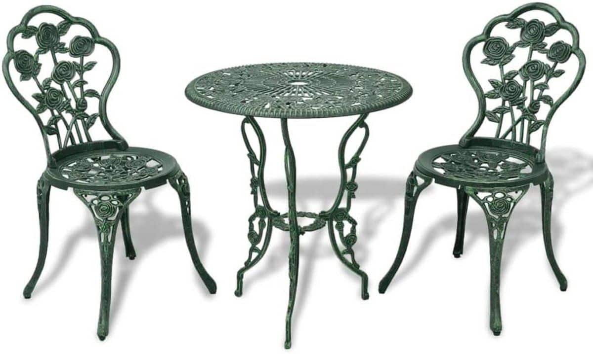 bistroset 3 delig van gietaluminium luxe tuinmeubel set voor balkon