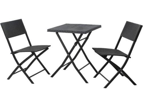 Bistroset 3-delig voor Balkon en Tuin - Ruimtebesparende Inklapbare Tuinmeubelen
