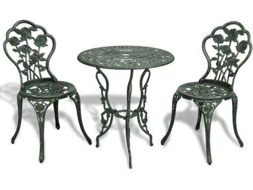 Bistroset Gegoten Aluminium - Tuintafel Stoelen - Buiten Ontspannen