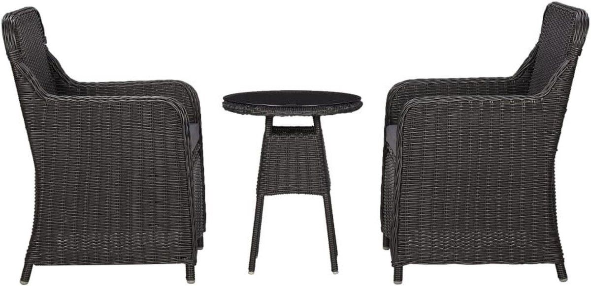 bistroset met kussens 3 delig tuinmeubelset voor balkon en terras
