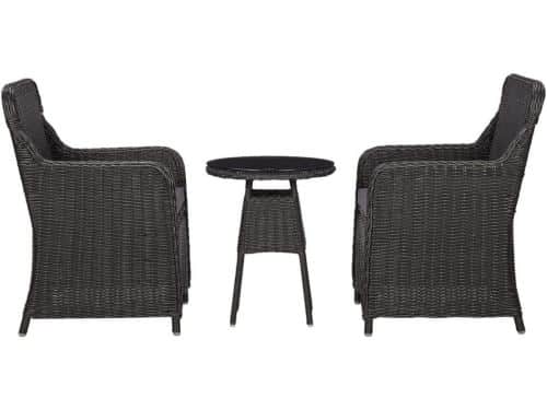 Bistroset met Kussens 3-delig Tuinmeubelset Voor Balkon en Terras