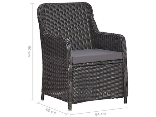 Bistroset met Kussens 3-delig Tuinmeubelset Voor Balkon en Terras