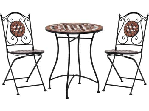 Bistroset Tuinmeubelen - Zitgroep Balkon - Buiten Genieten - Mozaïek