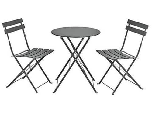 Bistroset voor Balkon of Terras met 2 Stoelen en 1