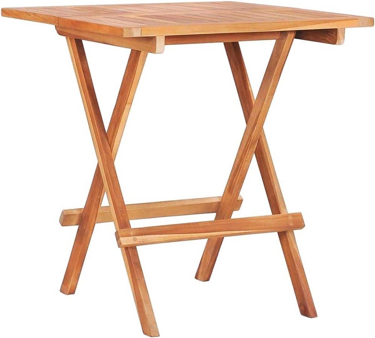 bistrotafel klaptafel houten tuinmeubel massief teakhout 60×60 cm