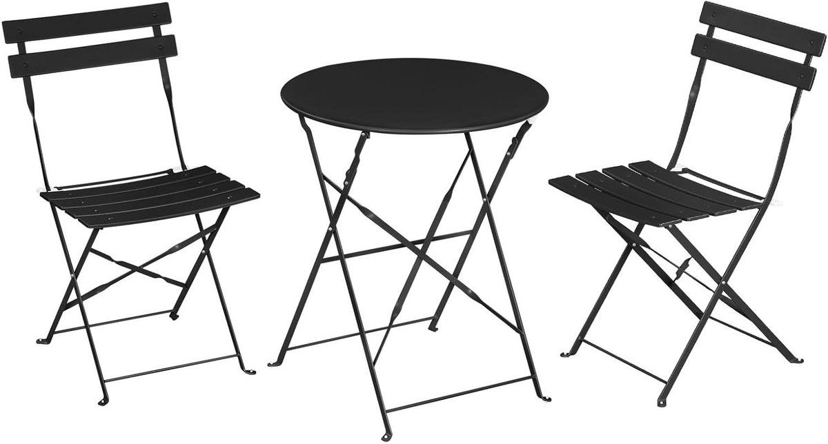 bistrotafel met stoelen balkonset 3 delig buiten zitten