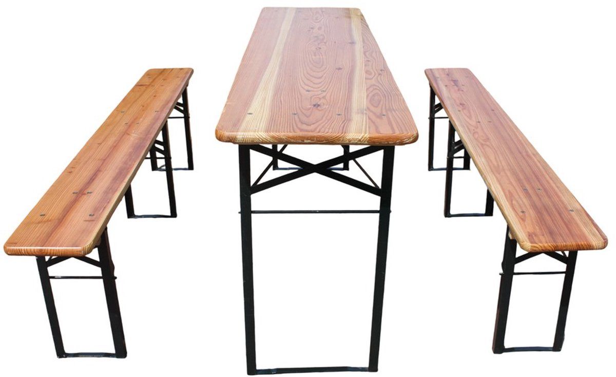 blackcolors opvouwbare biertafelset 177 cm, 3 delig: 1 klaptafel + 2