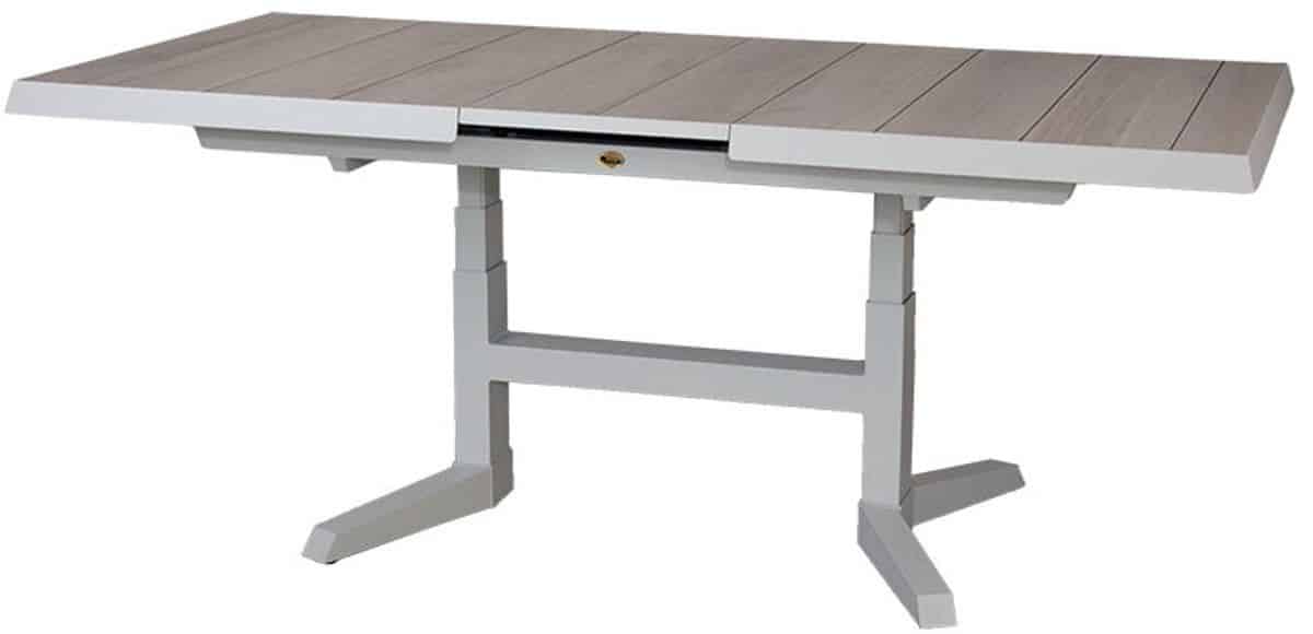 blue valley uitschuifbare & verstelbare dining tafel mist grey l