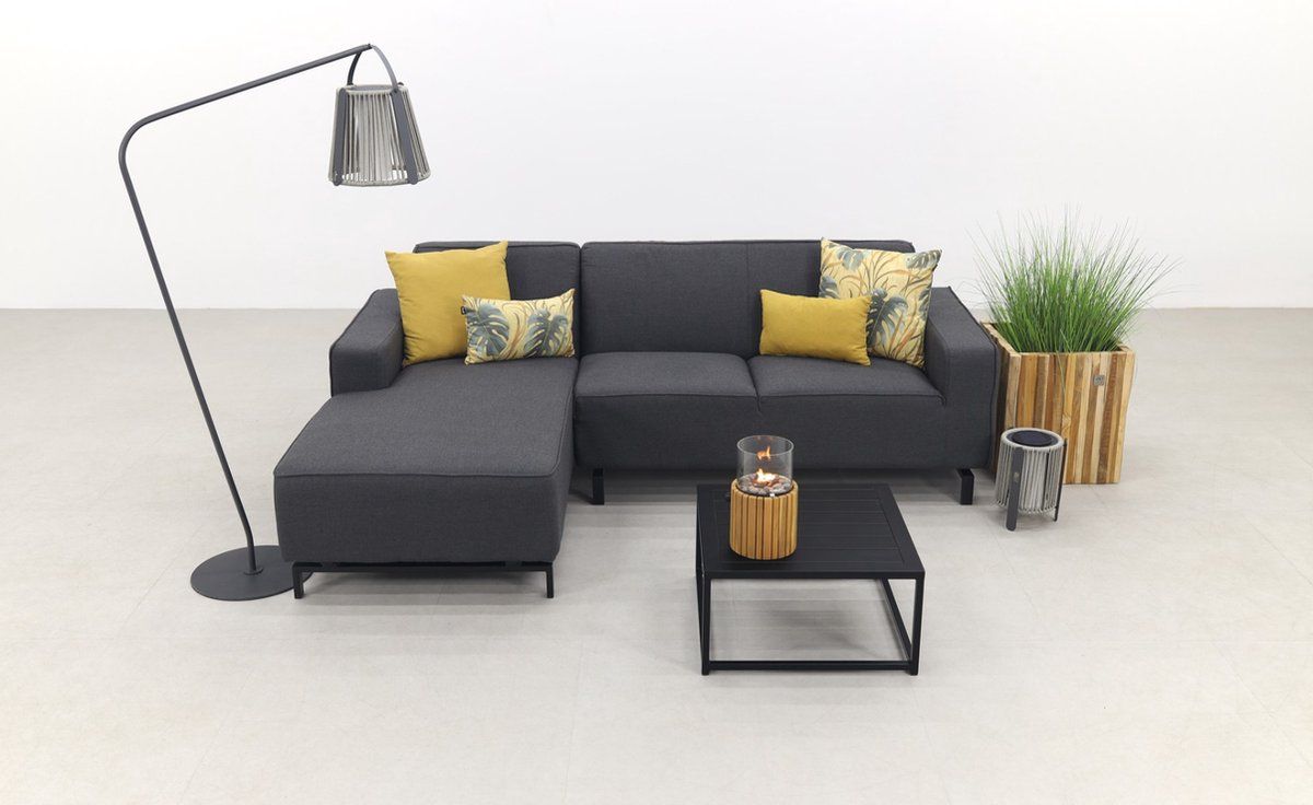 boavista/toronto loungebank chaise longue sooty 3 delig rechts