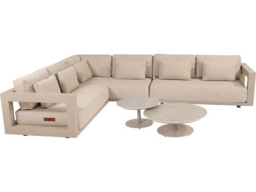 Boaz Metropolitan hoek loungeset 5 delig keramiek latte 4 Seasons