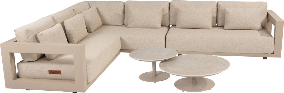 boaz metropolitan hoek loungeset 5 delig keramiek latte 4 seasons