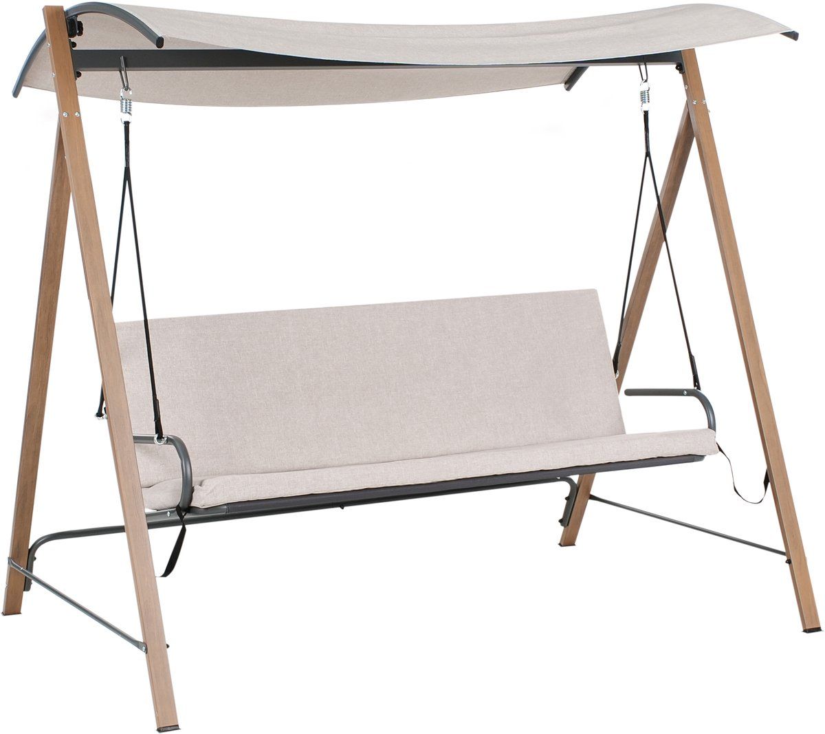 bonagia schommelbank beige staal