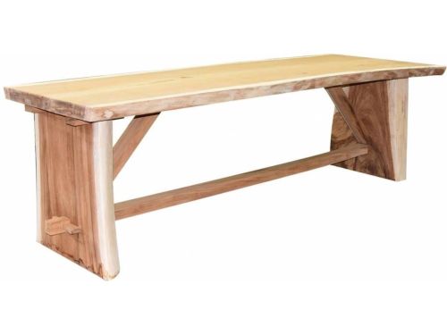 Boomstamtafel 400x100xH77,5 cm - bladdikte 10 cm geschoord