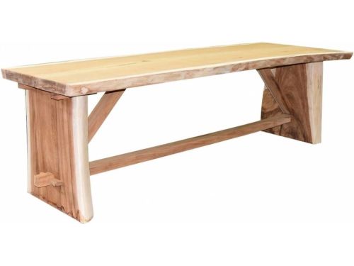 Boomstamtafel 400x120xH77,5 cm - bladdikte 10 cm geschoord