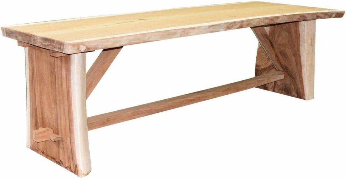 boomstamtafel 400x120xh77,5 cm bladdikte 10 cm geschoord