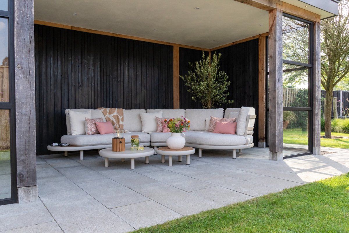 breeze organische loungeset (l/r) naturel/mokka op=op