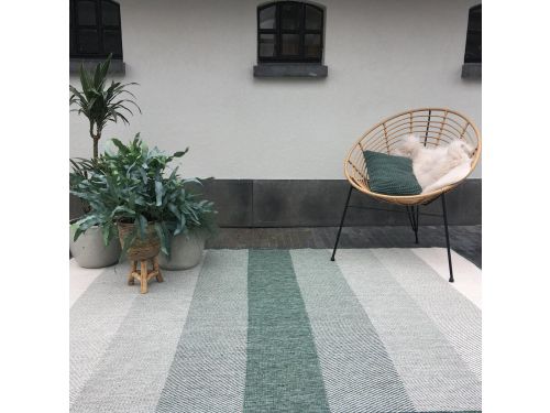 Buiten vloerkleed Boa - Groen/Wit - dubbelzijdig - EVA Interior