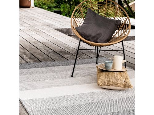 Buiten vloerkleed Boa - Zwart/Wit - dubbelzijdig - EVA Interior