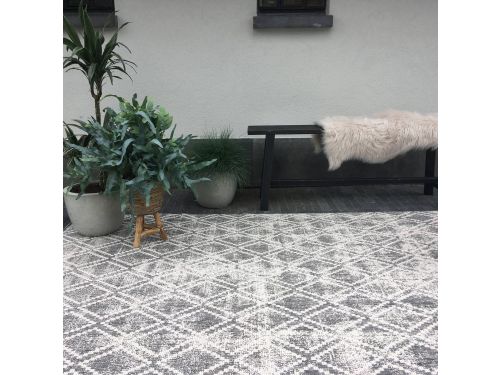 Buiten vloerkleed Frost - Grijs/Wit - dubbelzijdig - EVA Interior