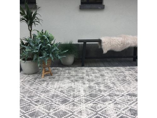 Buiten vloerkleed Frost - Grijs/Wit - dubbelzijdig - EVA Interior