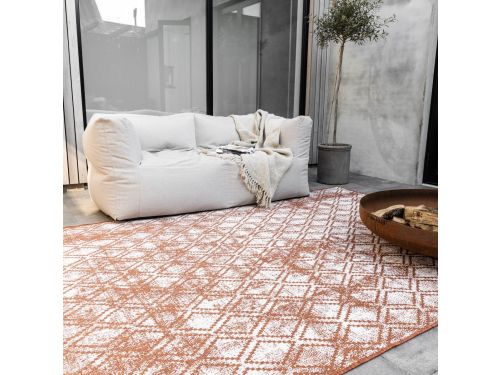 Buiten vloerkleed Frost - Roest/Wit - dubbelzijdig - EVA Interior
