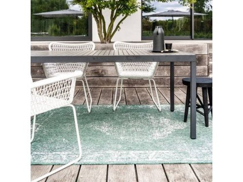 Buiten vloerkleed sage - Groen - dubbelzijdig - EVA Interior