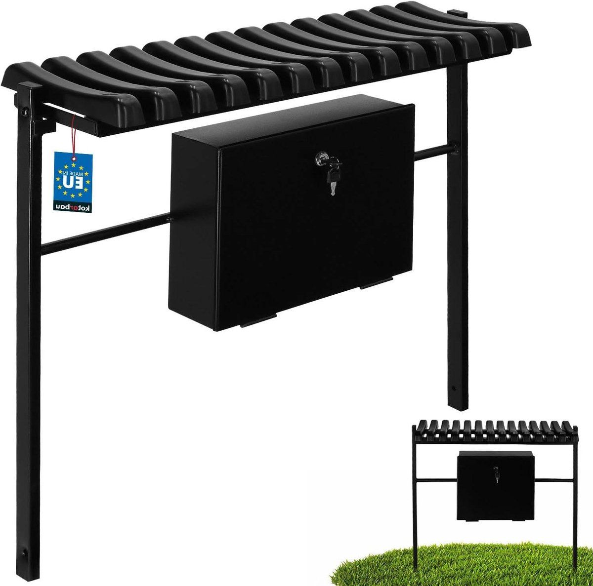 buitenbank met opbergvak parkbank tuin graven en zitten