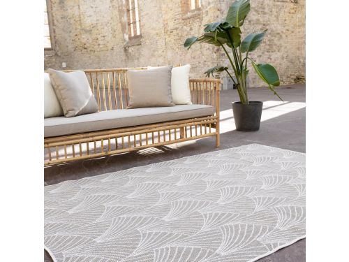 Buitenkleed Deco bruin/grijs dubbelzijdig - 240 x 340 cm