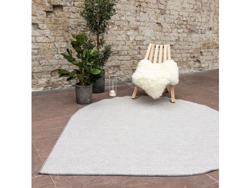 Buitenkleed Druppel Mono - Grijs/wit - Dubbelzijdig - EVA Interior