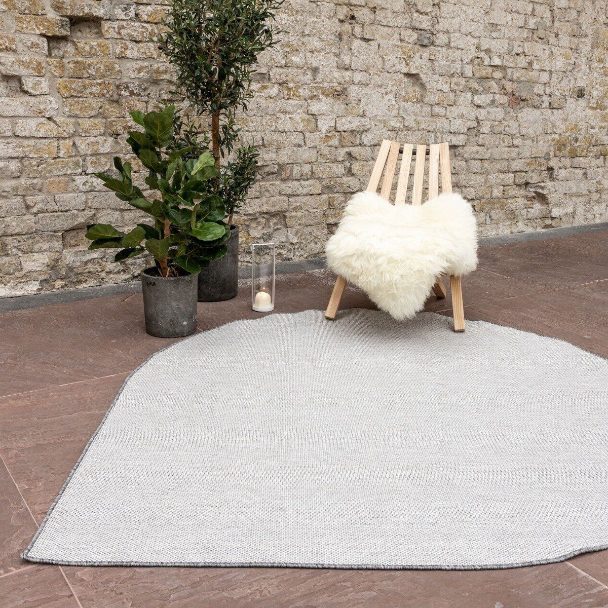buitenkleed druppel mono grijs/wit dubbelzijdig eva interior