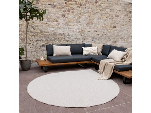 Buitenkleed Druppel Mono - Naturel/Wit - Dubbelzijdig - EVA Interior