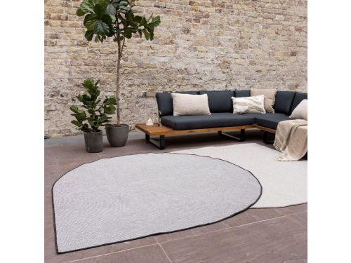 Buitenkleed Druppel Mono - Zwart/Wit - Dubbelzijdig - EVA Interior