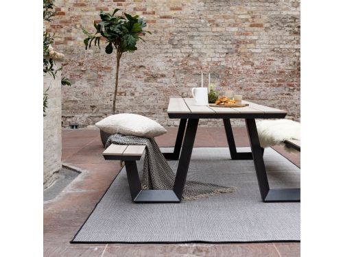 Buitenkleed Mono - Zwart/wit - dubbelzijdig - EVA Interior