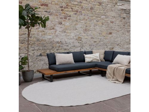 Buitenkleed Ovaal Mono - Grijs/Wit - Dubbelzijdig - EVA Interior