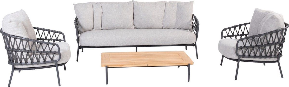 calpi stoel bank loungeset 4 delig rope 4 seasons outdoor