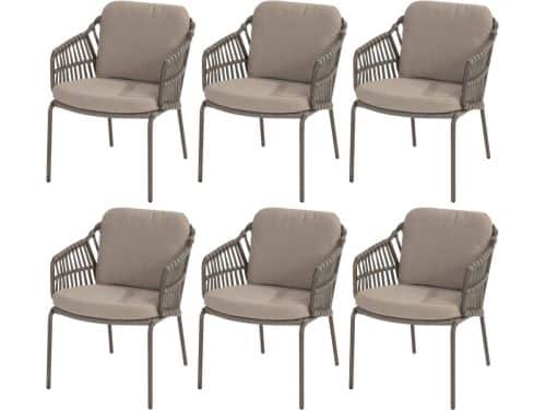 Capalbio dining tuinstoel terre 4 Seasons Outdoor set van 6