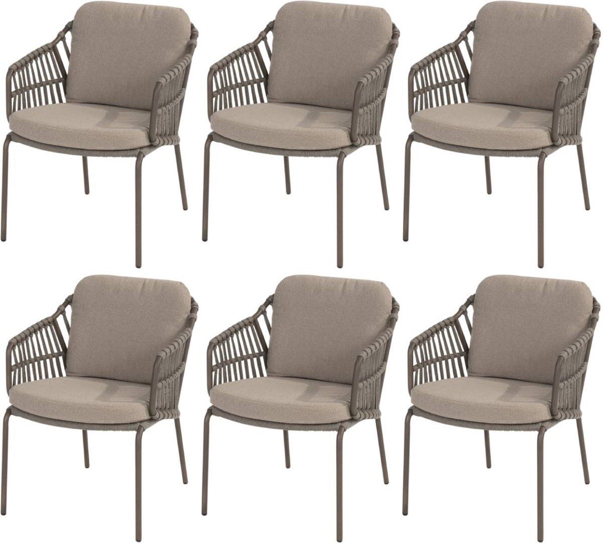 capalbio dining tuinstoel terre 4 seasons outdoor set van 6