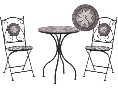 CARIATI - Bistroset voor 2 - Zwart - IJzer