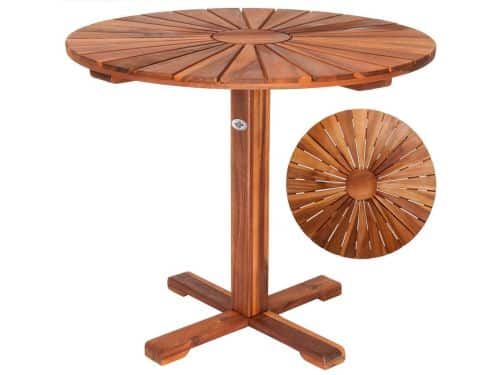 Casaria Bijzettafel Rond - Ø 70,5 cm Acaciahout 4 Poten