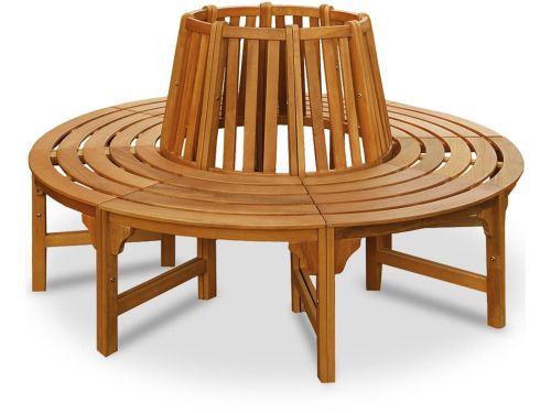 Casaria Boombank 360° - FSC®-Gecertificeerd Eucalyptushout - Bruin