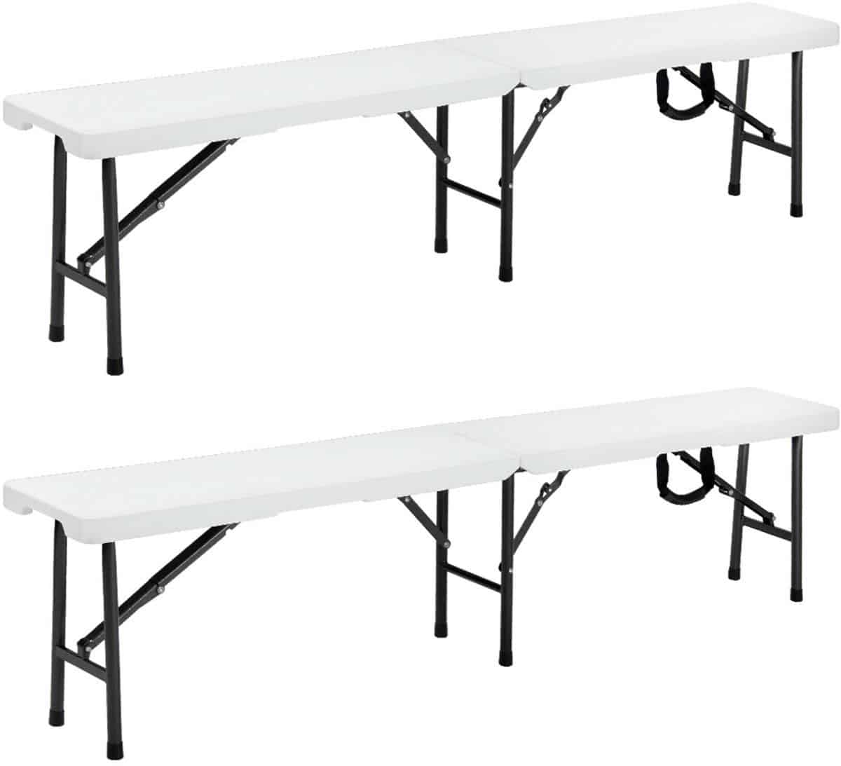 casaria tuinbank inklapbaar set van 2 183x28x44cm klapbaar